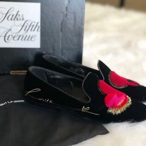 Yves St. Laurent Velvet Loafers